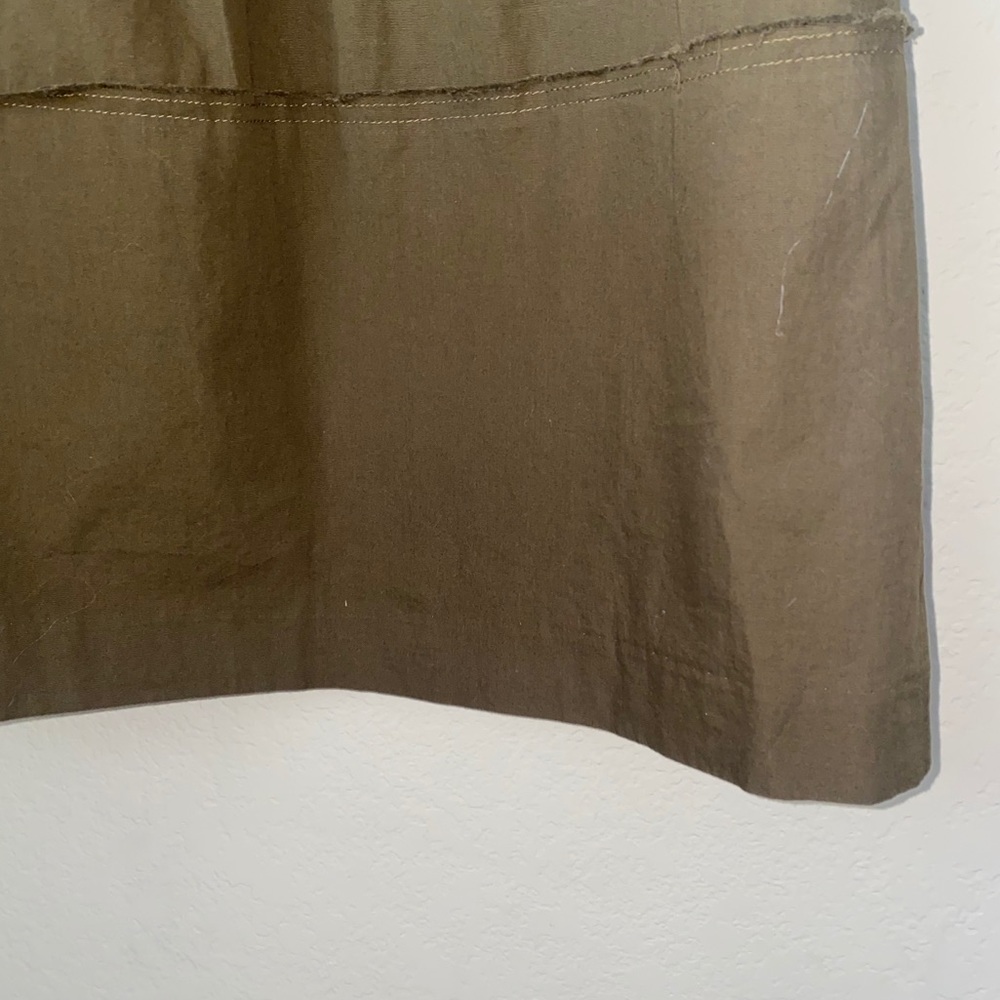 Madewell Pleated Midi Skirt Size 4 Olive Green EUC - Picture 4 of 7
